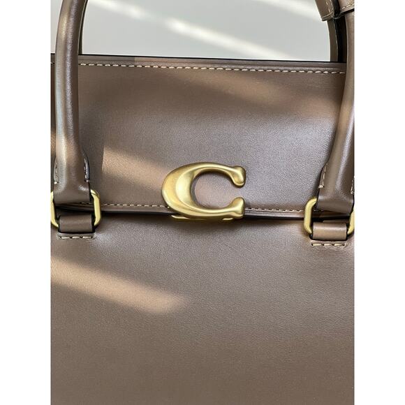 COACH Broome Small Carryall Bag In Dark Stone Color - Picture 6 of 16